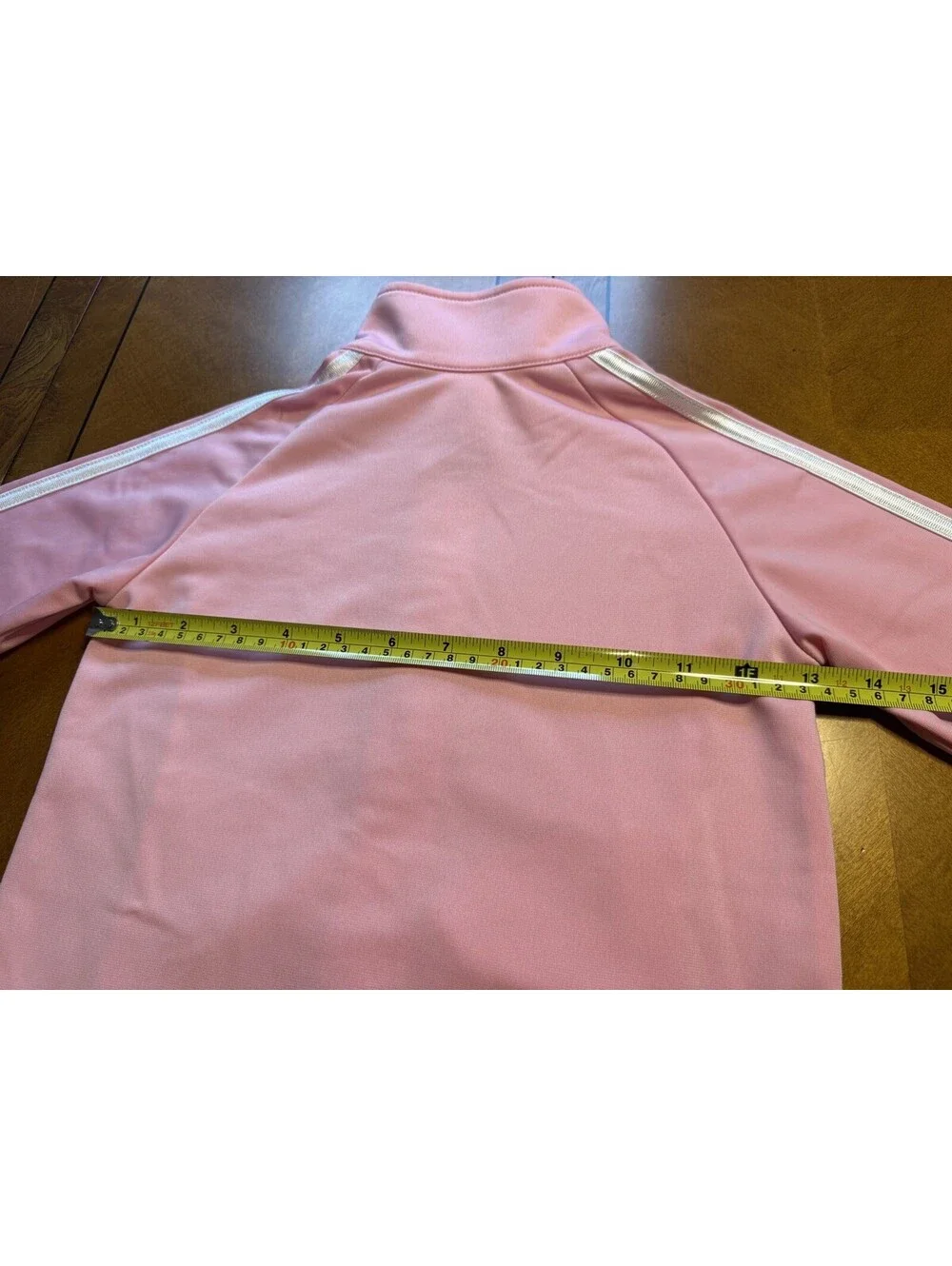 Adidas Girls Track Jacket Size 24 Pink Full Zip 3 Stripes Collared